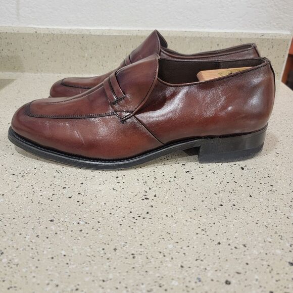 Vintage Nunn Bush Mens Loafer Brown Leather 9.5 EEE 324089 6